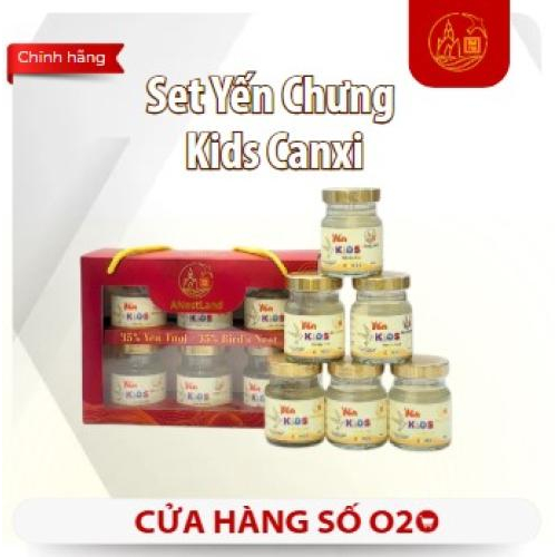 Set Yến Chưng Kids Canxi 6 Hũ